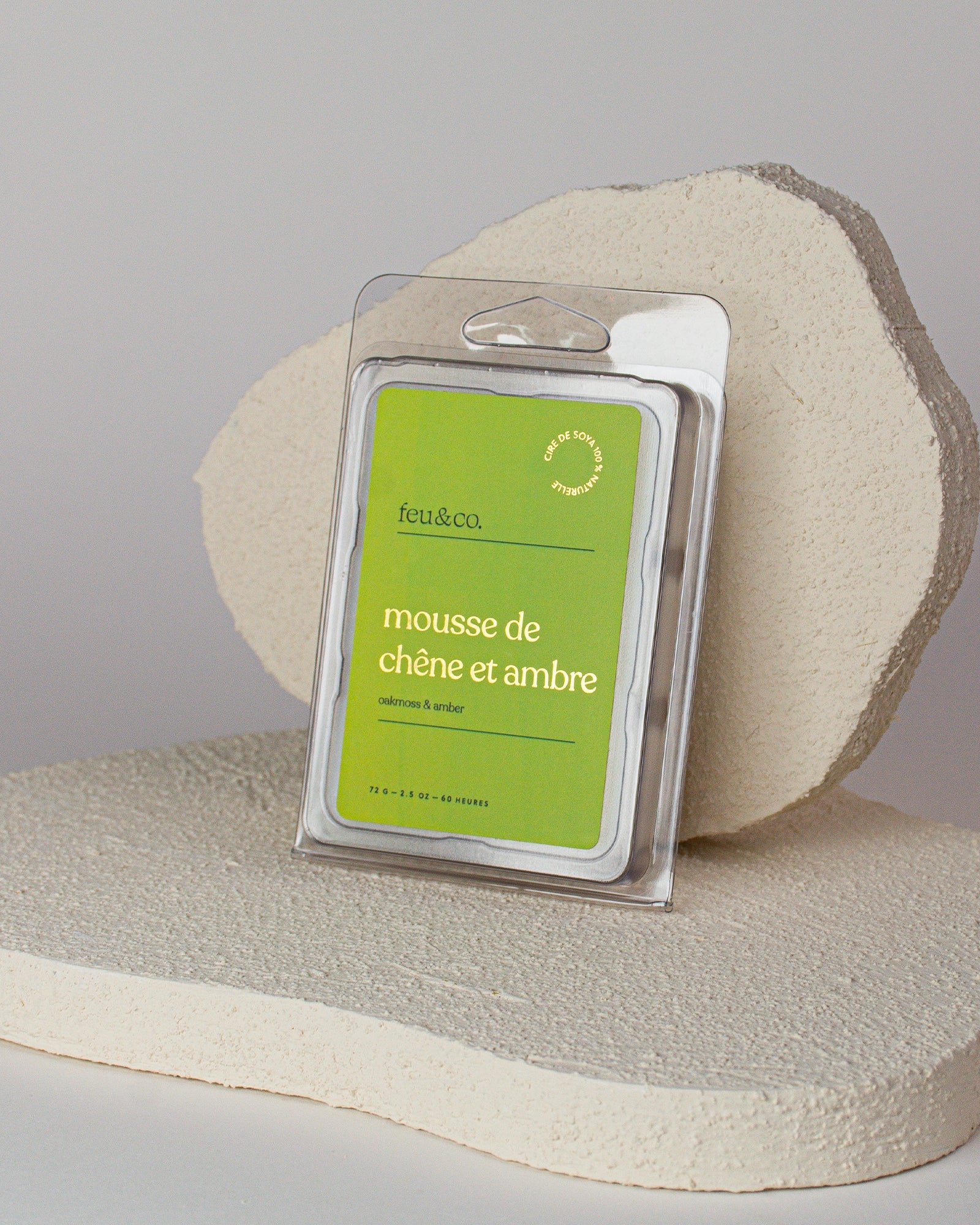 Feu&Co - Cubes de cire - Mousse de chêne et ambre