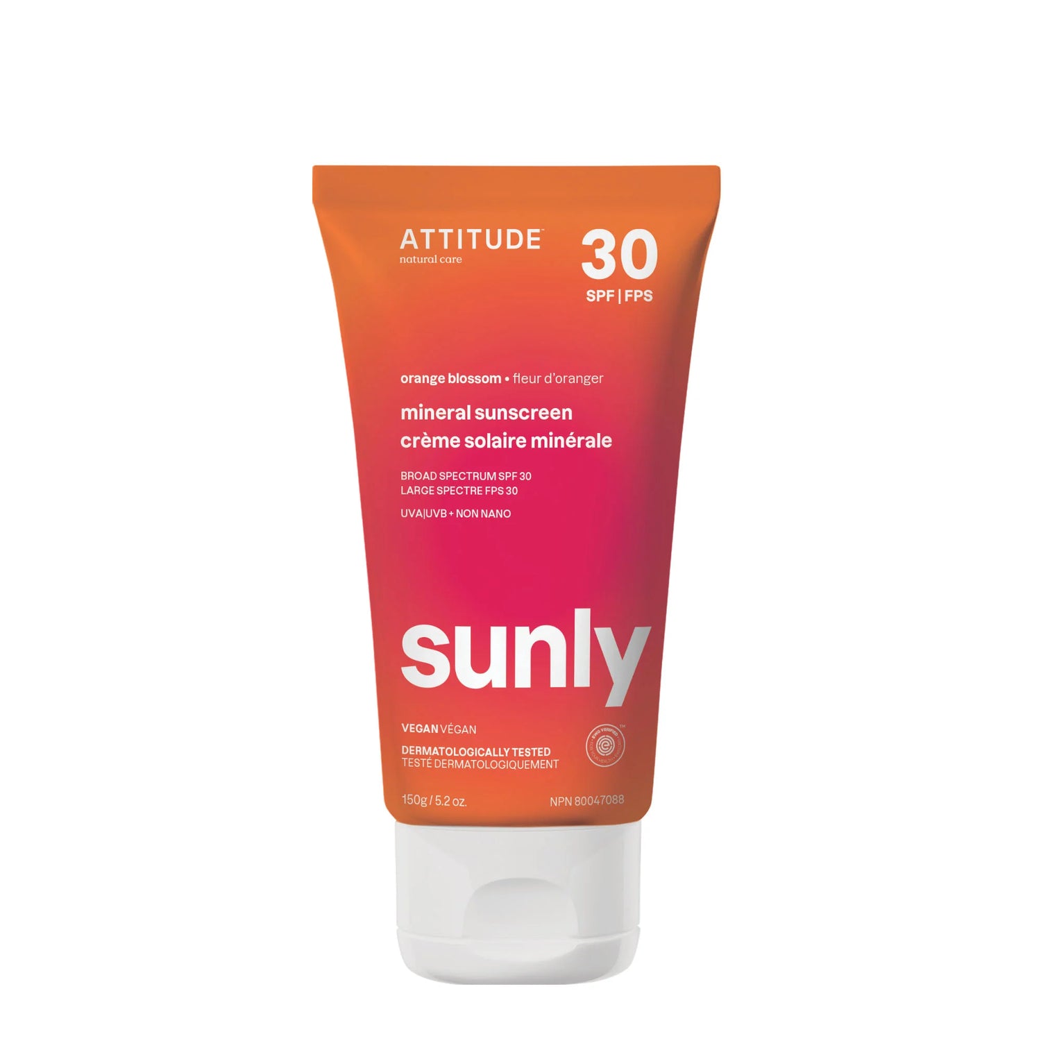 Crème solaire minérale – Fleur d’oranger – FPS 30